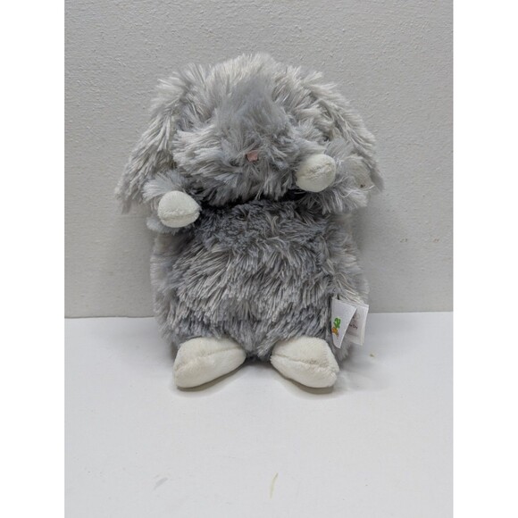 🍁 3/$20 Bunnies By The Bay Grey White Plush Bunny Rabbit Comforter Soft Toy - Picture 1 of 7